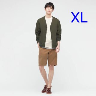 ユニクロ(UNIQLO)のユニクロ エアリズム UVカットカーディガン XLサイズ／オリーブ 新品タグ付き(カーディガン)