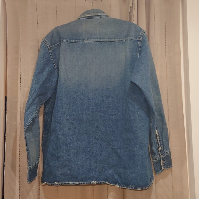 DAIRIKU/Leather Patch Work Denim Shirt