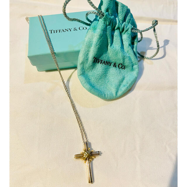 ティファニー SV925 K18YG クロス ネックレス TIFFANY&Co. プチプラ
