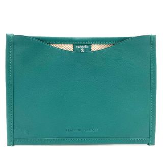 エルメス(Hermes)のエルメス HERMES HERMES  FLANEUR FOREVER プティアッシュ フラットポーチ パスポートケース スイフト グリーン系 未使用(パスケース/IDカードホルダー)