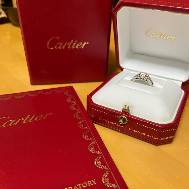 Cartier K18PG エングレーブド リング 49号