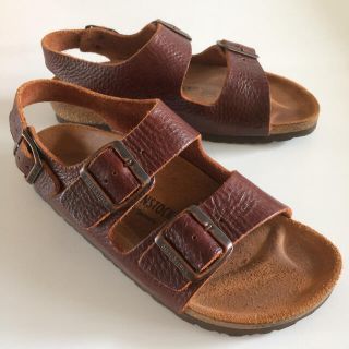 ビルケンシュトック(BIRKENSTOCK)のビルケンシュトック ミラノ 24センチ ぺたんこサンダル レザーサンダル 良品(サンダル)