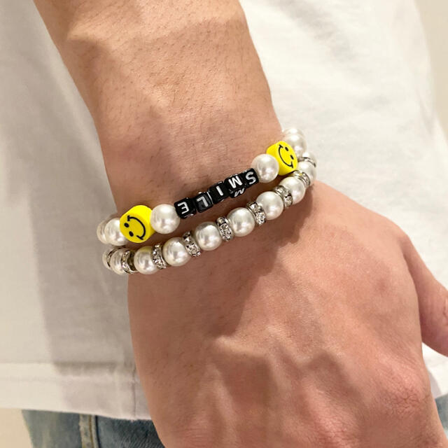 KAPITAL(キャピタル)のpearl bracelet パールビーズブレスレット メンズのアクセサリー(ブレスレット)の商品写真