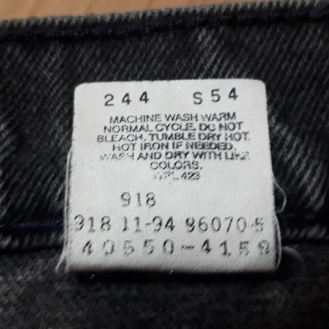 Levi's(リーバイス)のLevi's 550 オレンジタブ USA ブラック テーパード メンズのパンツ(デニム/ジーンズ)の商品写真