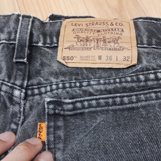 Levi's(リーバイス)のLevi's 550 オレンジタブ USA ブラック テーパード メンズのパンツ(デニム/ジーンズ)の商品写真