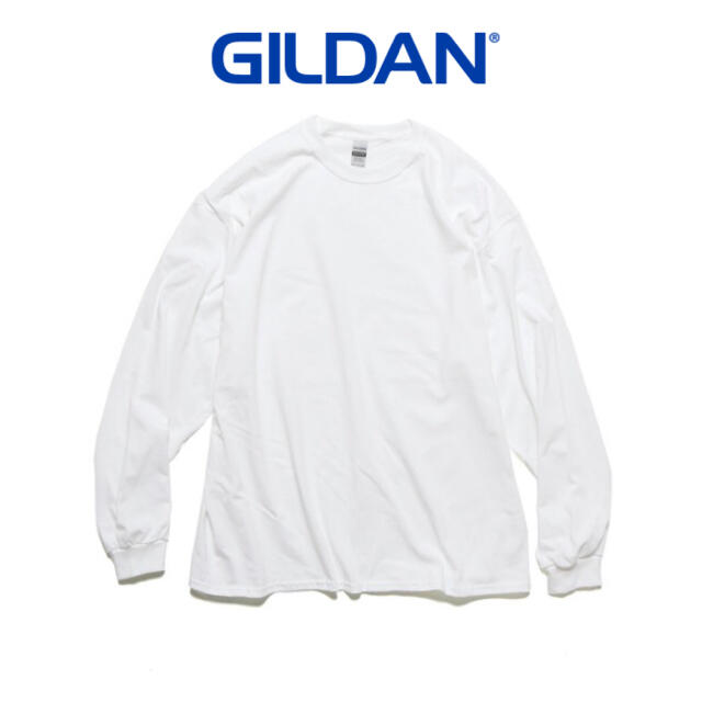 GILDAN(ギルタン)の新品 ギルダン 6oz ウルトラコットン 無地長袖Tシャツ ロンT 白黒２枚 メンズのトップス(Tシャツ/カットソー(七分/長袖))の商品写真