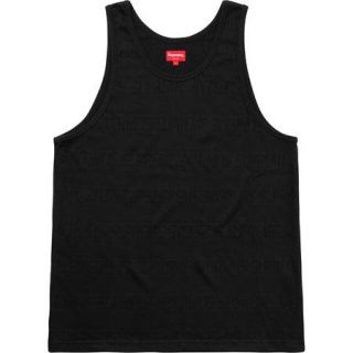 シュプリーム(Supreme)の18SS SUPREME Mesh Stripe Tank Top  BLACK(タンクトップ)