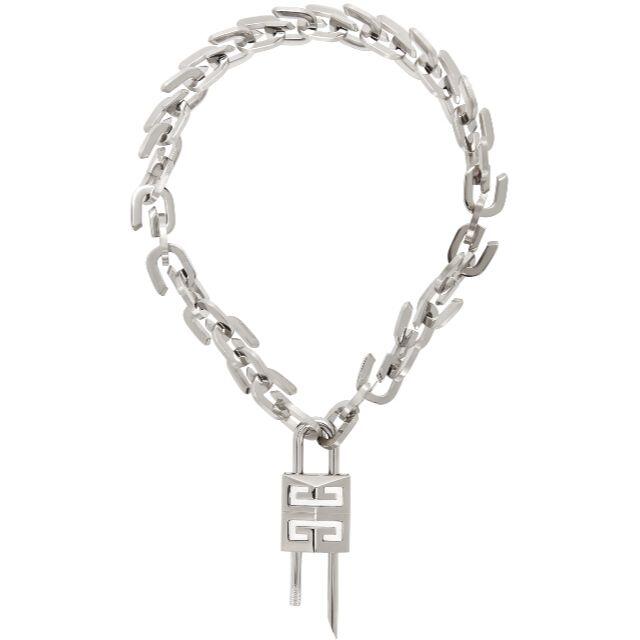 最も信頼できる GIVENCHY ネックレス Link G Padlock シルバー