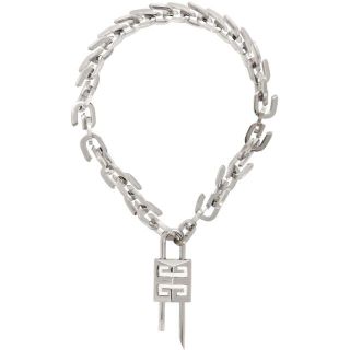 ジバンシィ(GIVENCHY)のGIVENCHY シルバー Padlock G Link ネックレス(ネックレス)