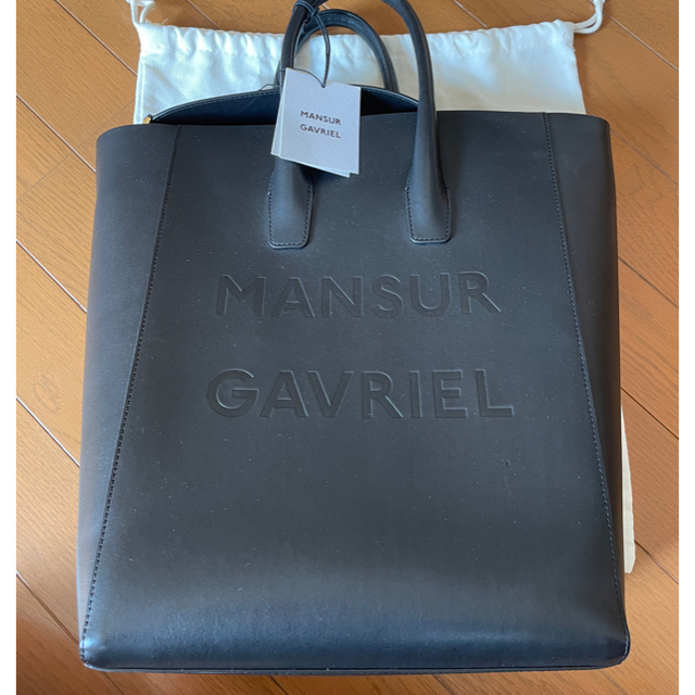 MANSUR GAVRIEL ロゴ NEW NS トートバッグ  ブラックバッグ