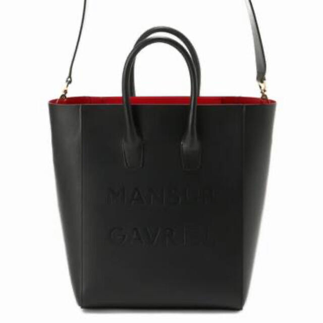 MANSUR GAVRIEL(マンサーガブリエル)のMANSUR GAVRIEL ロゴ NEW NS トートバッグ  ブラック　 レディースのバッグ(トートバッグ)の商品写真