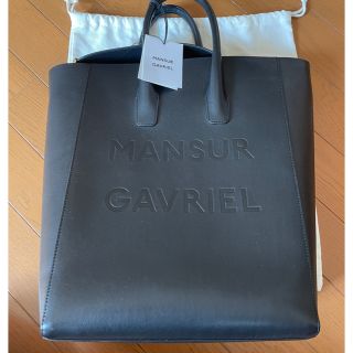 マンサーガブリエル(MANSUR GAVRIEL)のMANSUR GAVRIEL ロゴ NEW NS トートバッグ  ブラック　(トートバッグ)