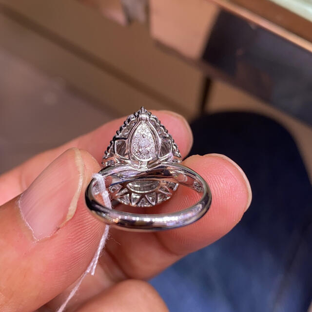 3.79ct 天然無処理　パライバトルマリン  ダイヤモンドリング 石鑑別書付き レディースのアクセサリー(リング(指輪))の商品写真