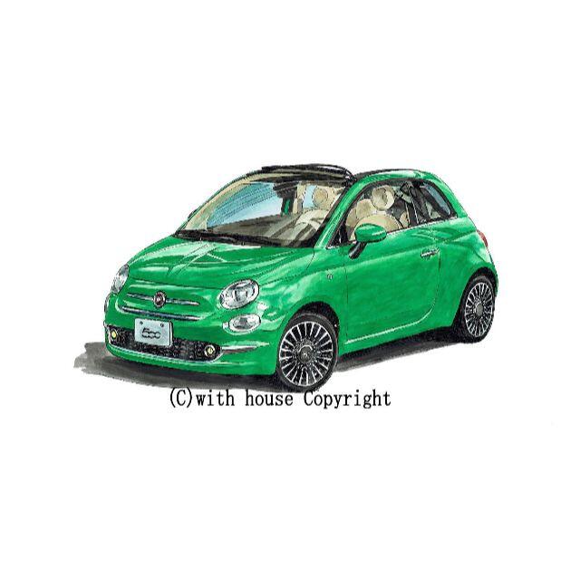 GC-1402 FIAT 500C限定版画直筆サイン額装●作家平右ヱ門 1