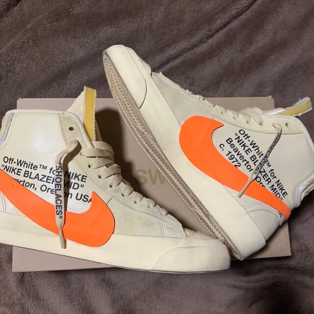 off white nike blazer mid hellows