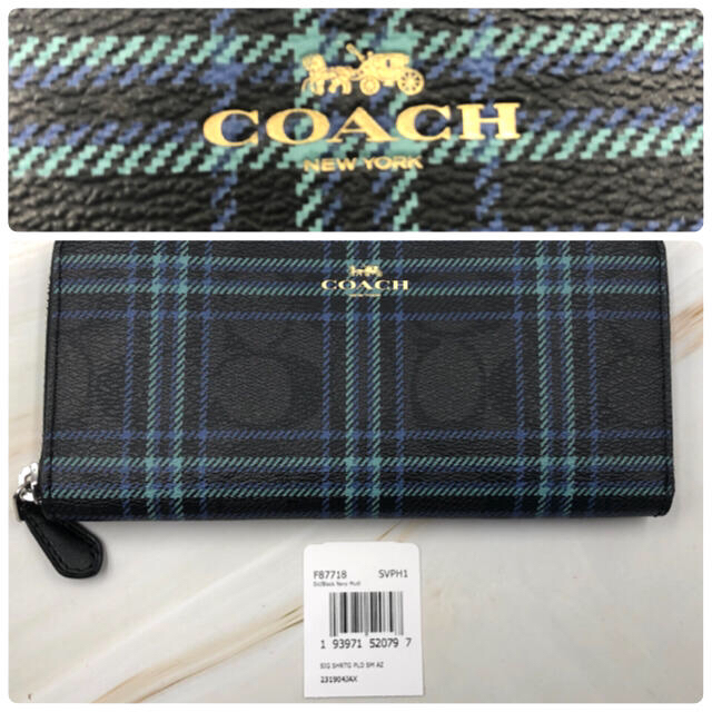 COACH(コーチ)の【新品未使用品】COACH コーチ ファスナー付長財布 レディースのファッション小物(財布)の商品写真