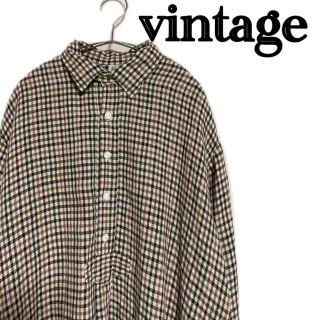 ジュンヤワタナベコムデギャルソン(JUNYA WATANABE COMME des GARCONS)の【vintage】80s シャツ ギンガムチェック オーバサイズシャツ(シャツ)