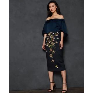 TED BAKER - ted baker テッドベーカー オフショルダー ワンピースの