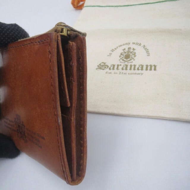 saranam サラナン　rehersall ブラウン　ジップ　財布 3
