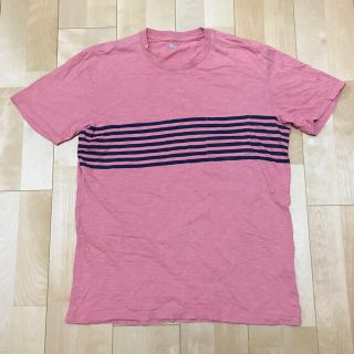 ユニクロ(UNIQLO)のUNIQLO メンズ Tシャツ ピンク(Tシャツ/カットソー(半袖/袖なし))