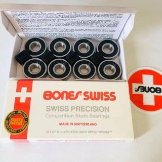 ボーンズ　レッド　BONES　SWISS　ベアリング　並行輸入品(スケートボード)