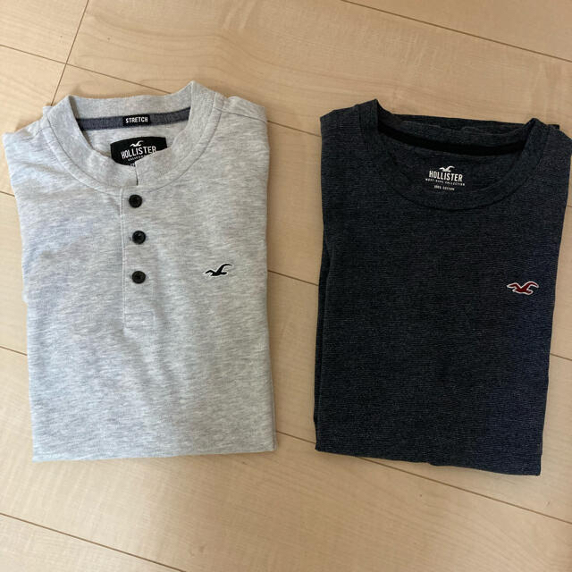 Hollister(ホリスター)の☆ ホリスター ☆ Tシャツ ヘンリーネック メンズ 2枚 日本サイズM相当 メンズのトップス(Tシャツ/カットソー(半袖/袖なし))の商品写真