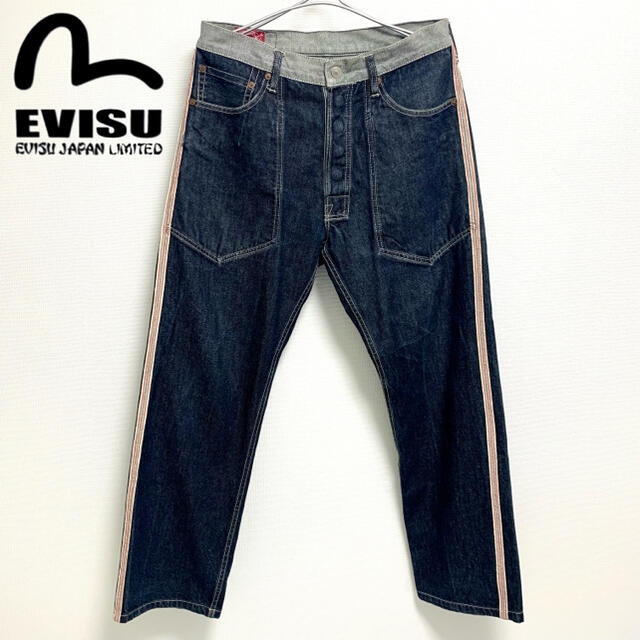 EVISU(エビス)のEVIS 1459 カモメ刺繍 大黒 Paris トラビススコット メンズのパンツ(デニム/ジーンズ)の商品写真