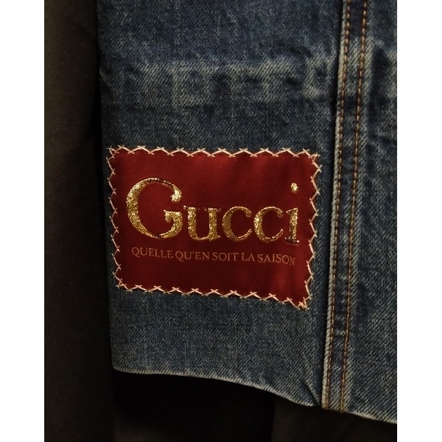 GUCCI - GUCCI 20SS ラベルパッチ マーブルウォッシュ フレア GUCCI - GUCCI 20SS ラベルパッチ マーブルウォッシュ フレア
