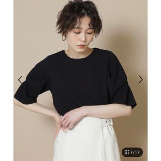 エヌナチュラルビューティーベーシック(N.Natural beauty basic)の29日限定価格　パワーショルダーカットソー(カットソー(半袖/袖なし))