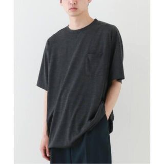 コモリ(COMOLI)のCOMOLI WISM 別注 21SS ウール天竺半袖クルー グレー(Tシャツ/カットソー(半袖/袖なし))