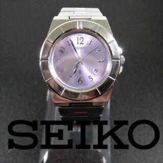 セイコー(SEIKO)の【稼働品】SEIKO　LUKIA　パープル文字盤　レディース腕時計(腕時計)