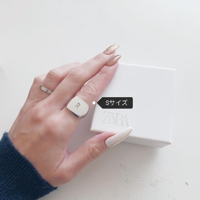 ZARA(ザラ)の【A】シルバーリング サイズS レディースのアクセサリー(リング(指輪))の商品写真