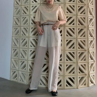 アメリヴィンテージ(Ameri VINTAGE)のAmeri Vintage MEDI REFINED SHEER PANTS(カジュアルパンツ)