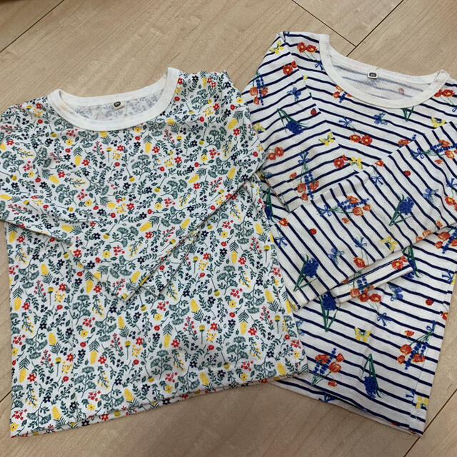 西松屋(ニシマツヤ)の長袖ロングシャツ キッズ/ベビー/マタニティのキッズ服女の子用(90cm~)(Tシャツ/カットソー)の商品写真