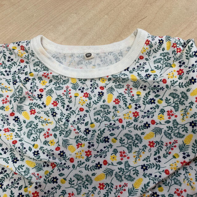 西松屋(ニシマツヤ)の長袖ロングシャツ キッズ/ベビー/マタニティのキッズ服女の子用(90cm~)(Tシャツ/カットソー)の商品写真