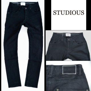 STUDIOUS ブラック・サルエルスキニーデニム