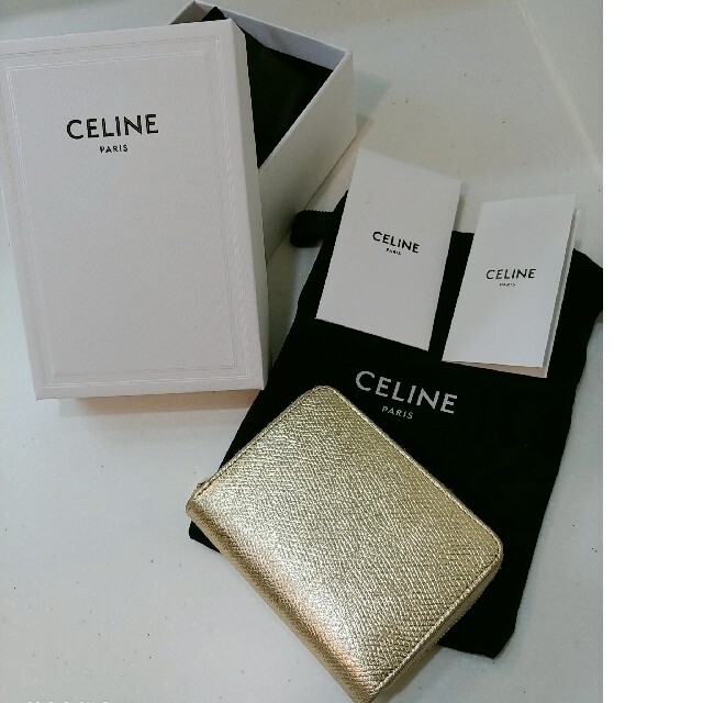 CELINE　コンパクトジップウォレット　財布　ゴールド　本物です