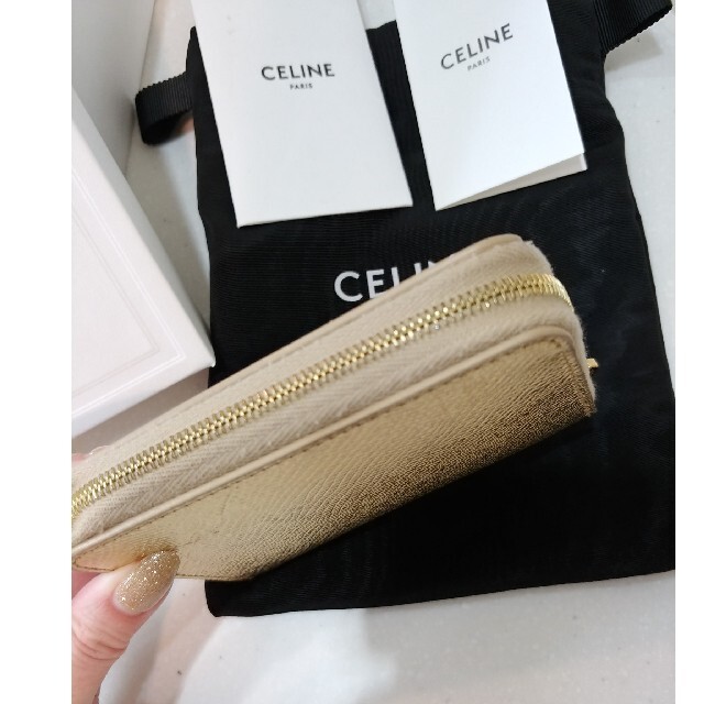 CELINE　コンパクトジップウォレット　財布　ゴールド　本物です 1