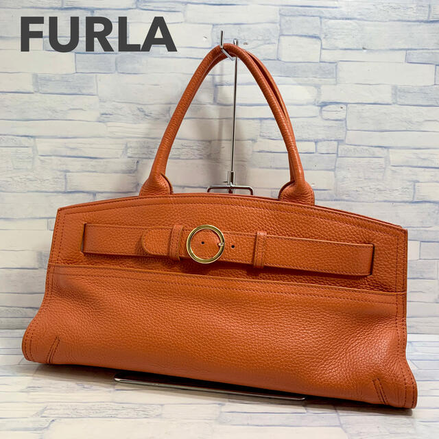 FURLA フルラ　レザー　ハンドバッグ 横長