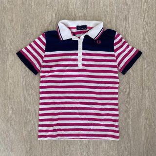 フレッドペリー(FRED PERRY)の美品　フレッドペリー　ポロシャツ　M ネイビー　ピンク　(ポロシャツ)