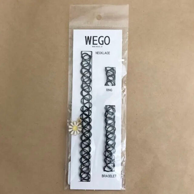 WEGO(ウィゴー)のWEGO タトゥーチョーカーセット フラワー 黒 レディースのアクセサリー(ネックレス)の商品写真