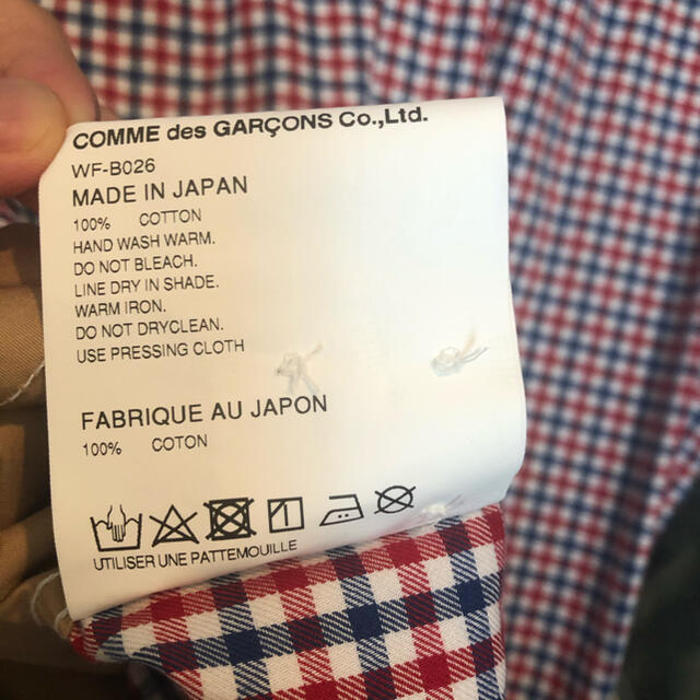 JUNYA WATANABE COMME des GARCONS(ジュンヤワタナベコムデギャルソン)のJunya Watanabe シャツ　S comme des garçons  メンズのトップス(シャツ)の商品写真
