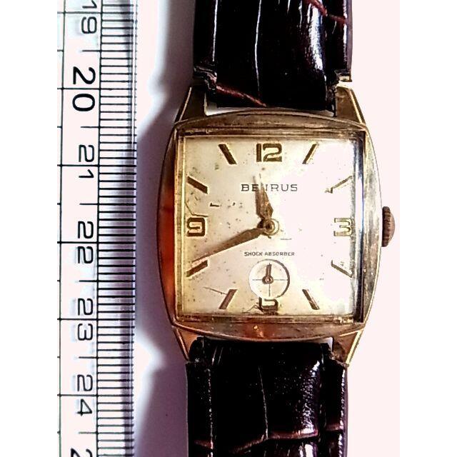 BENRUSベンラス腕時計手巻き2針スモセコ角形レクタンギュラー アンティーク