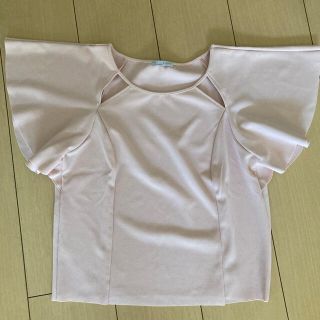 ザラ(ZARA)の未着用！ZARA  サーモンピンク トップス M(カットソー(半袖/袖なし))