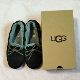 アグ(UGG)のUGG アグスリッポン モカシン シューズ dakotaOLSEN ブラック(スリッポン/モカシン)