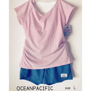 オーシャンパシフィック(OCEAN PACIFIC)のセパレート 3点セット  L 水着 ショートパンツ  OCEANPACIFIC(水着)