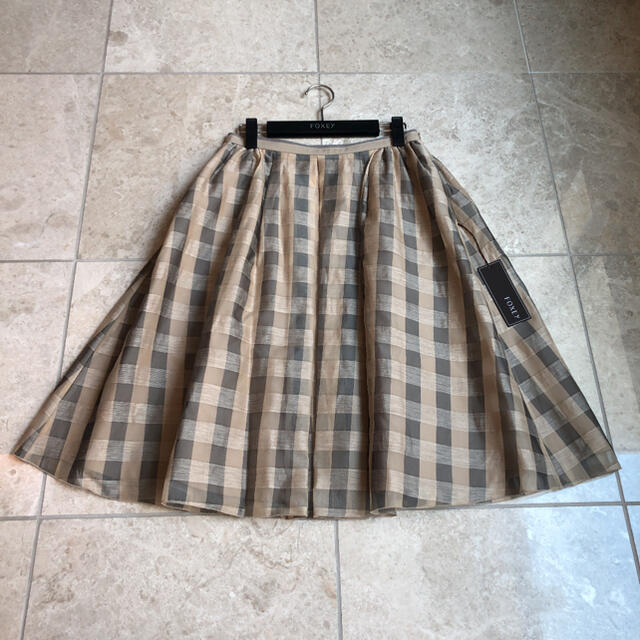 FOXEY(フォクシー)の新品 FOXEY♡格子柄 ギンガムチェック スカート 40 レディースのスカート(ひざ丈スカート)の商品写真