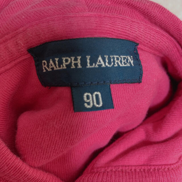 Ralph Lauren(ラルフローレン)の90 RALPH LAUREN キッズ　子供　ワンピース　ピンク　半袖　タオル地 キッズ/ベビー/マタニティのキッズ服女の子用(90cm~)(ワンピース)の商品写真