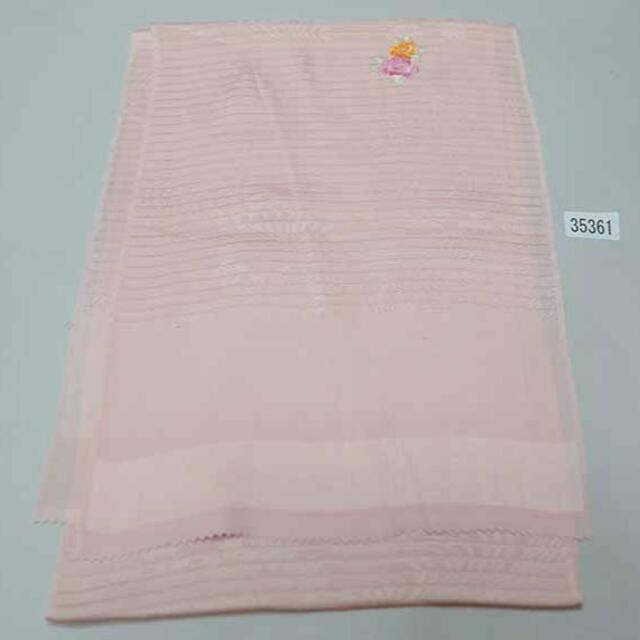 帯揚げ 正絹 絽 ワンポイント刺繍 シャーベットオレンジ NO35361の通販 ...