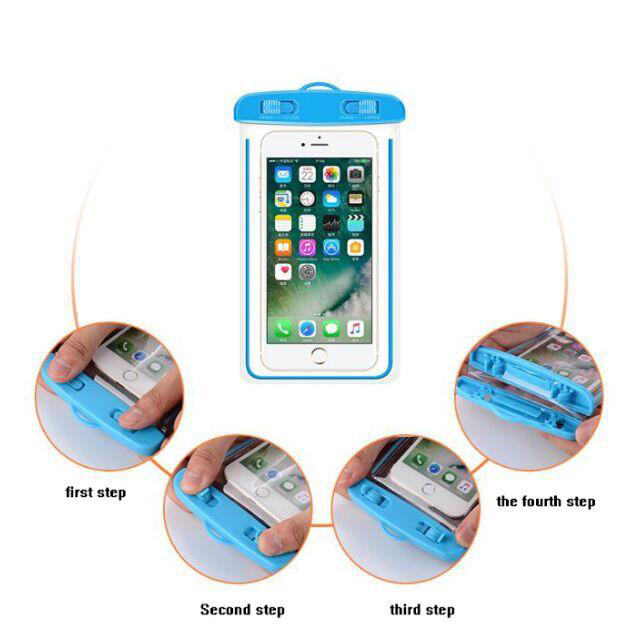 【２個セット】iphone 対応 防水ケース（ネックストラップ付）ホワイト スマホ/家電/カメラのスマホアクセサリー(Androidケース)の商品写真